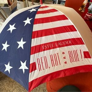 Estée Lauder Red, Hot, and Blue vintage merch Umbrella